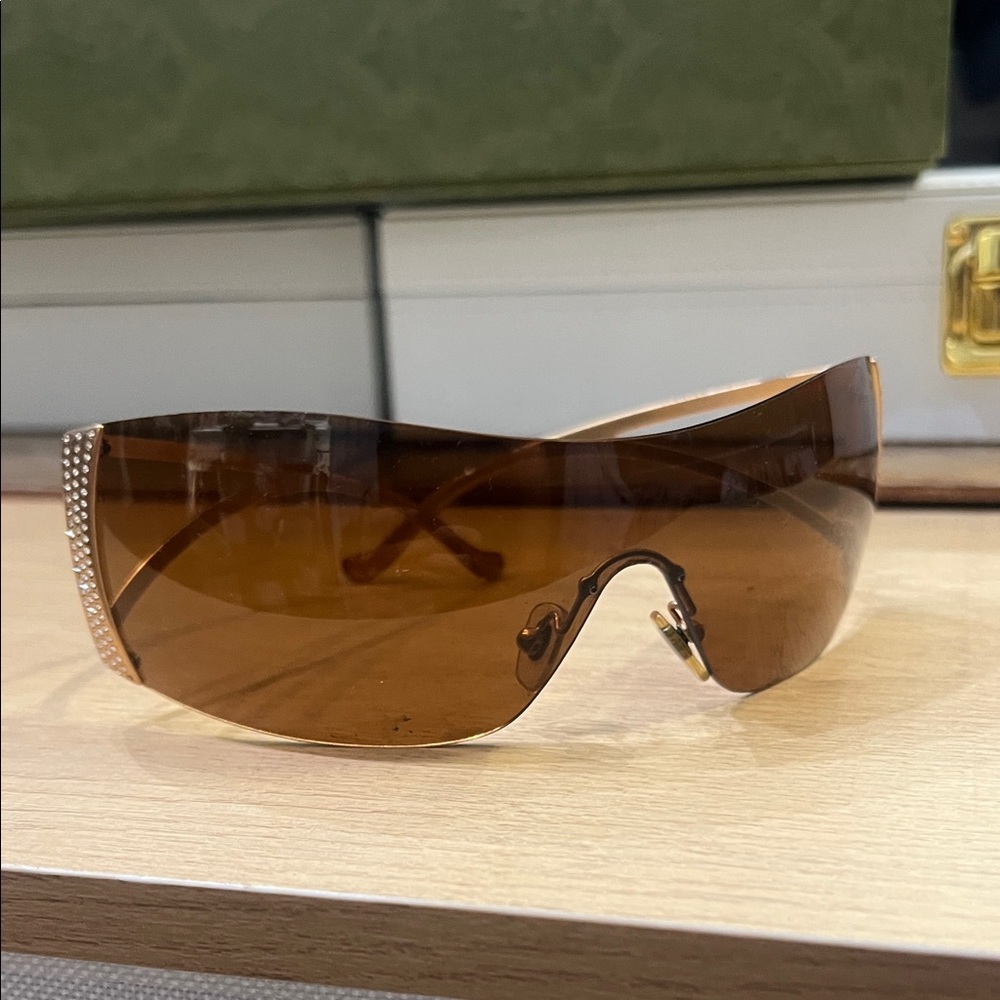Versace Brown Sunglasses with Silver Accents